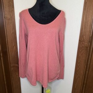 Nic + Zoe  Petal Dust  Knit Cotton Blend Top Lightweight Sweater Size Medium